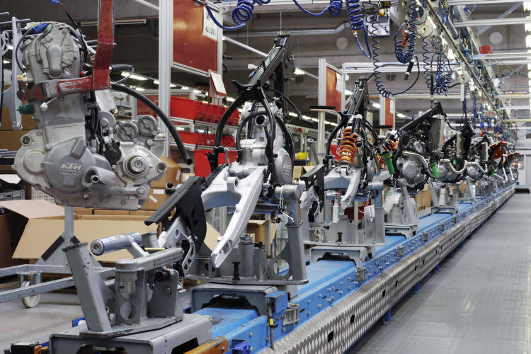 Insgesamt stand die Produktion bei KTM sechs Monate still