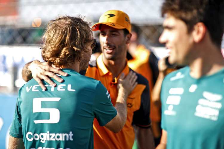 Sebastian Vettel mit Daniel Ricciardo