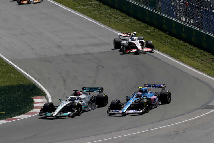 Mercedes gegen Alpine in Kanada