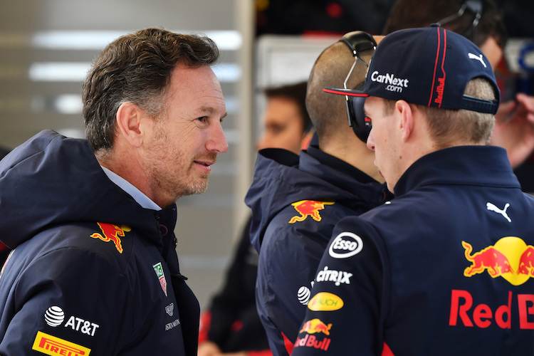 Christian Horner mit Max Verstappen