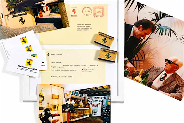 Das Cavallino war jahrelang Anlaufstation unzähliger Ferrari-Fans, rechts Giuseppe Neri und Enzo Ferrari