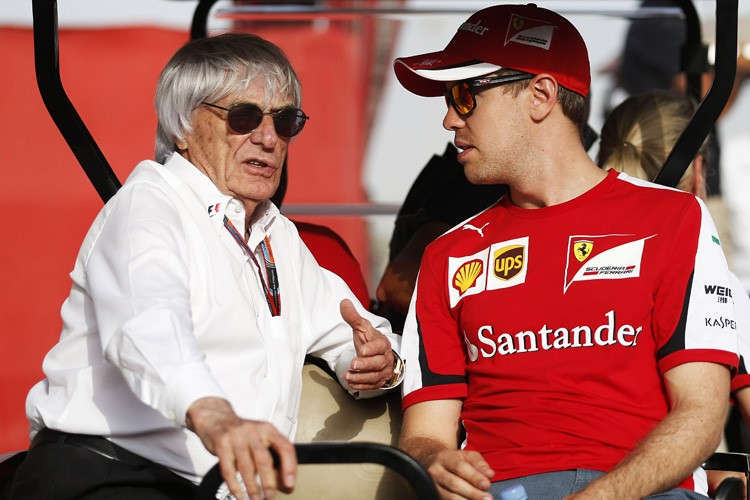 Bernie Ecclestone und Sebastian Vettel