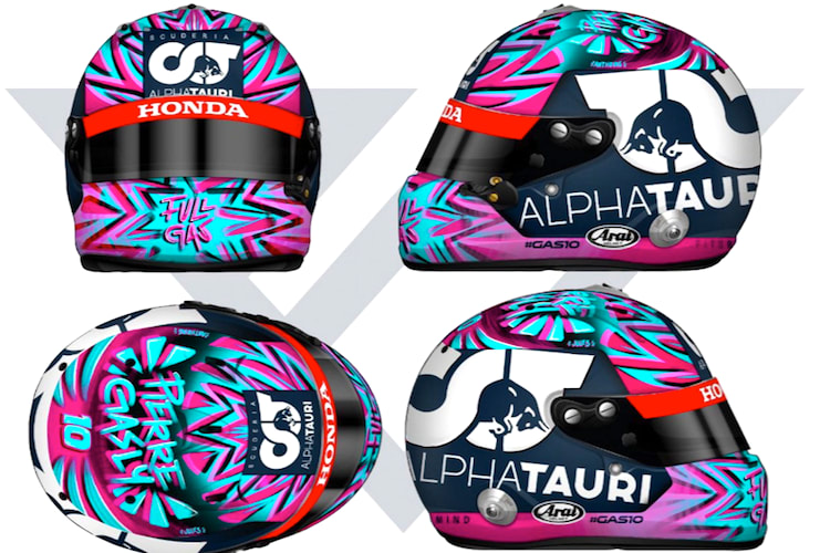 Mit diesem Helmdesign wird Pierre Gasly in Österreich antreten