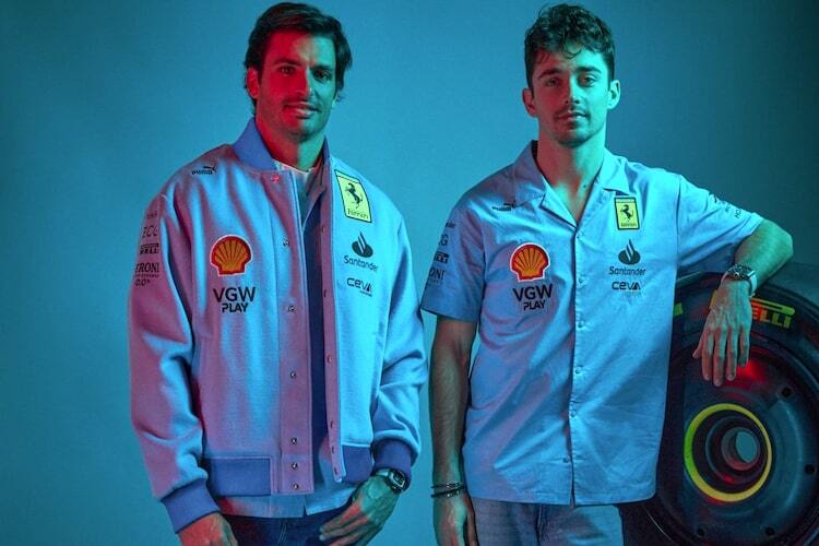Die Ferrari-Fahrer Carlos Sainz und Charles Leclerc