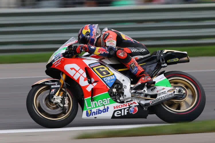 Stefan Bradl hatte mehrere heftige Slides