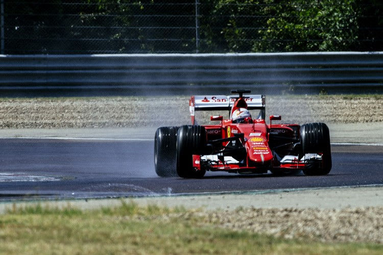 Sebastian Vettel an der Arbeit