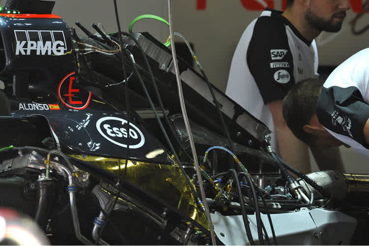 Der Honda-Motor beim Spanien-GP