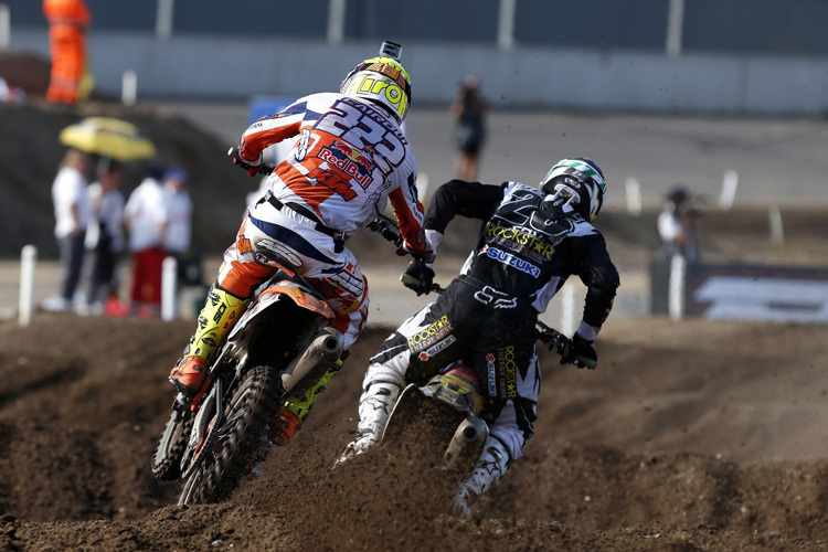 Antonio Cairoli konnte Clément Desalle (vo.) bezwingen