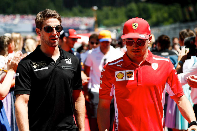 Romain Grosjean und Charles Leclerc