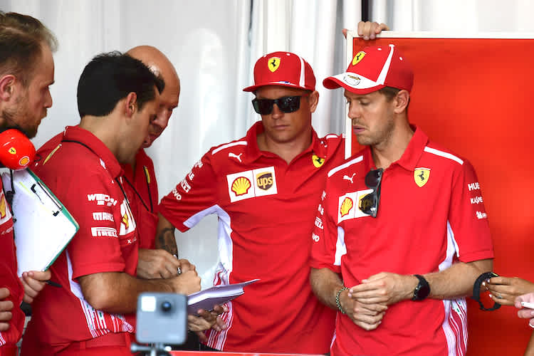 Kimi Räikkönen und Sebastian Vettel
