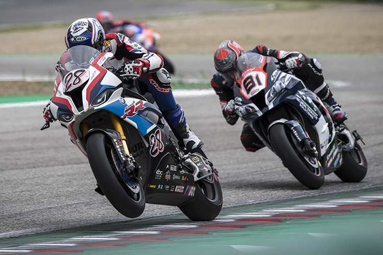 Markus Reiterberger in Imola vor Jordi Torres