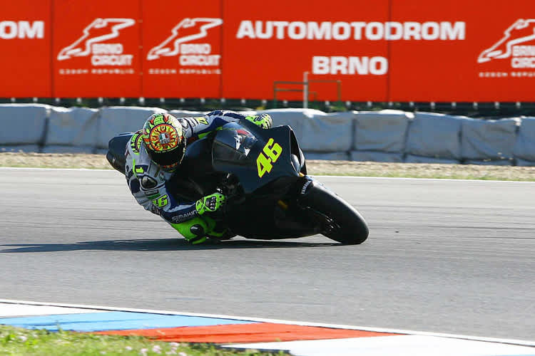Rossi beim Test in Brünn am Montag