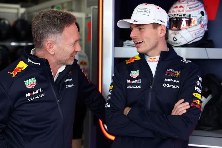 Christian Horner und Max Verstappen