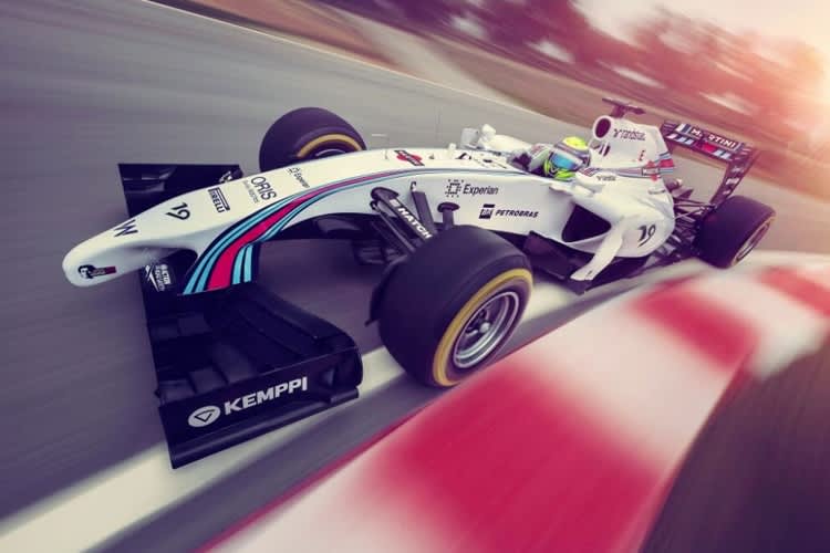 Die tolle Martini-Lackierung auf dem Williams