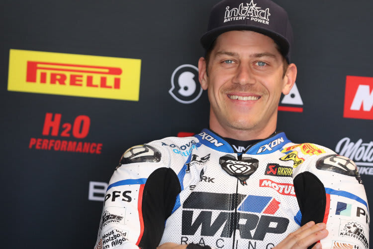 Marcel Schrötter hatte während des Superbike-Tests ein Dauergrinsen