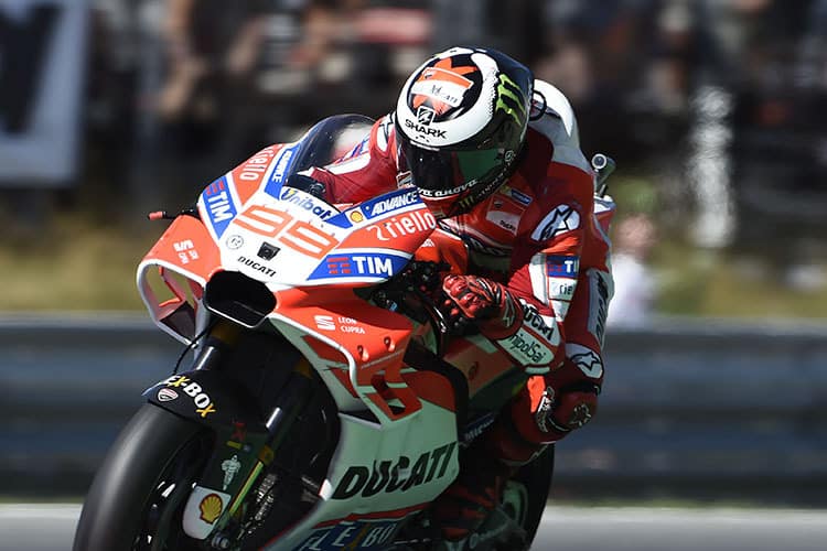 Jorge Lorenzo auf der Ducati Desmosedici