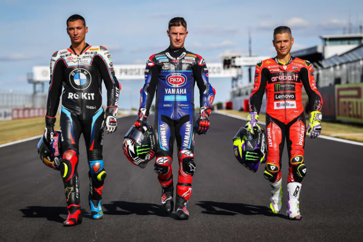 Drei Superbike-Champions sind noch aktiv in der WM (v.l.): Toprak Razgatlioglu, Jonathan Rea und Alvaro Bautista