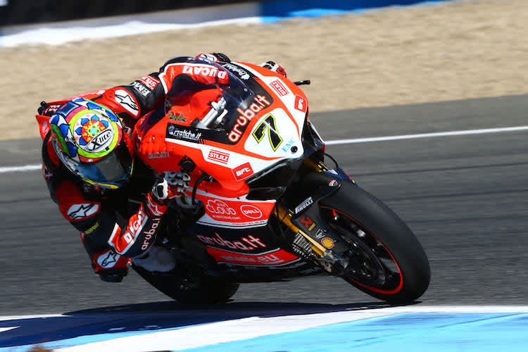 Chaz Davies steigerte die Performance seiner Ducati Panigale beim Jerez-Test
