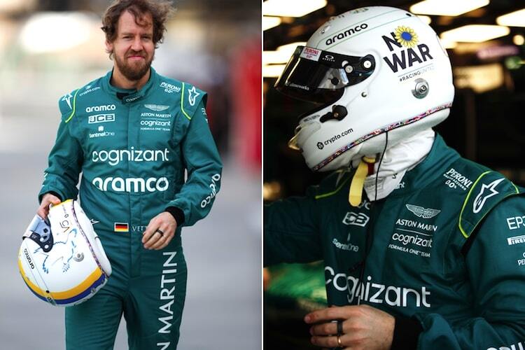 Sebastian Vettel in den Farben der Ukraine