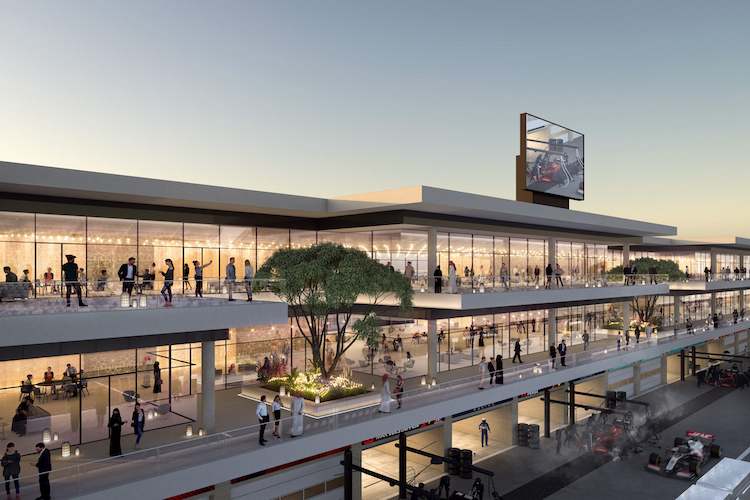 Der neue VIP-Bereich über der Boxengasse