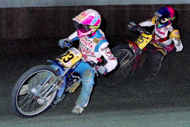Karl Maier (23) 1994 in Vechta gegen Gerd Riss