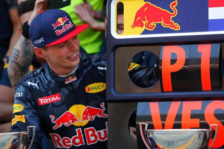 Max Verstappen nach seinem Sieg in Barcelona