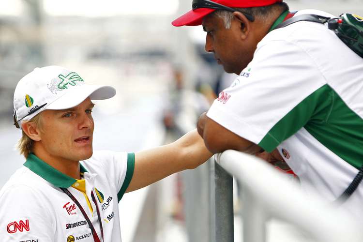 Kovalainen (li.) hatte in Düsseldorf Glück