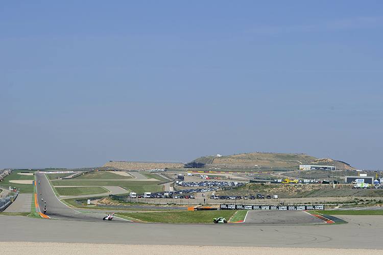 Die Rennstrecke in Aragonien