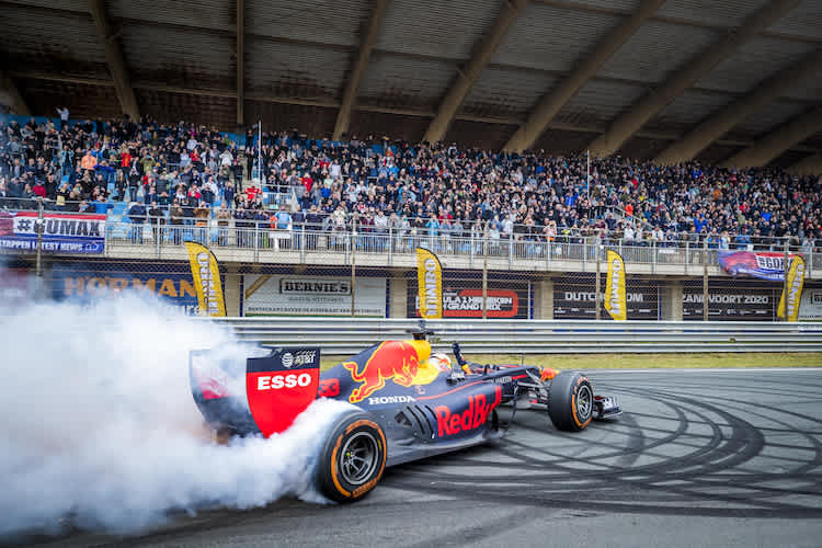 Max Verstappen bei einer Formel-1-Demonstration 2019 in Zandvoort