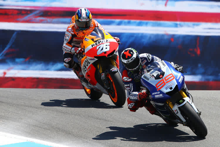 Jorge Lorenzo (99): WM-Rivale Dani Pedrosa (26) konnte er nicht halten