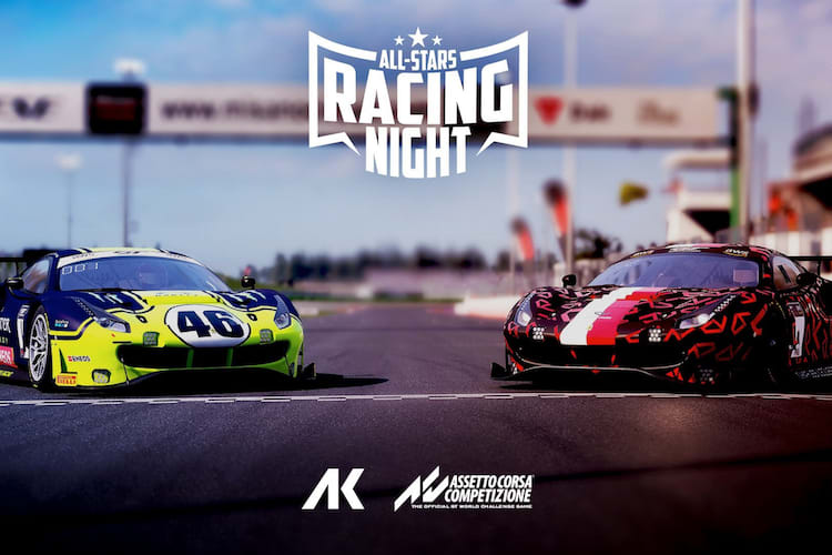 Die Stars im Sim-Rennen waren Valentino Rossi und Charles Leclerc