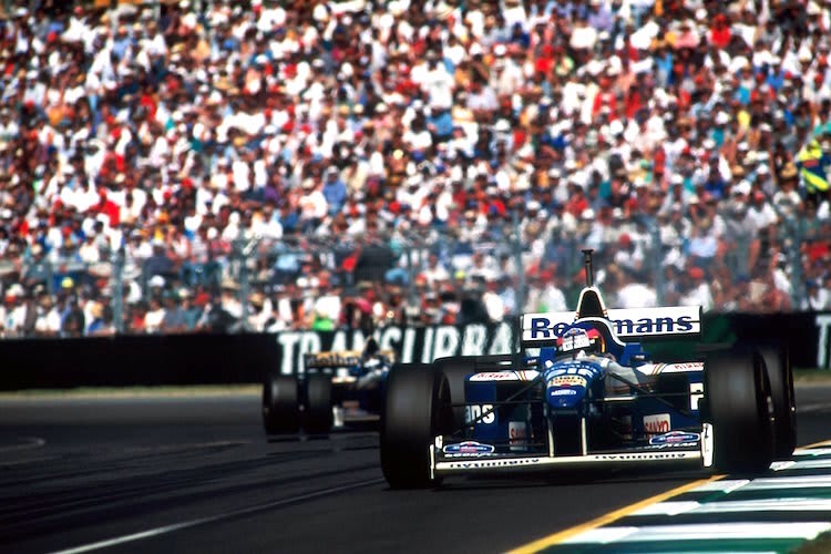 Jacques Villeneuve vor Damon Hill in Australien 1996