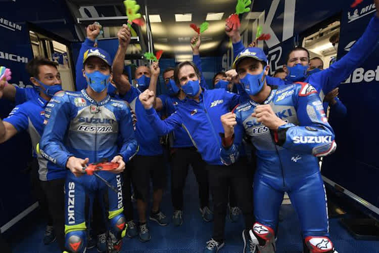 Davide Brivio (Mitte) wird Suzuki 2021 fehlen