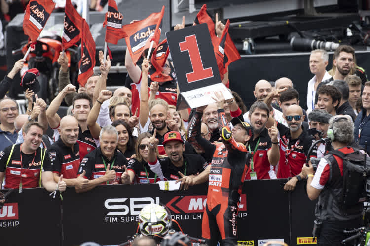 Alvaro Bautista feierte mit dem Team Aruba.it Ducati den 25. Sieg