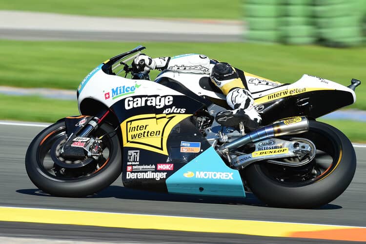 GP von Valencia 2015: Tom Lüthi sicherte sich im Rennen den dritten Rang