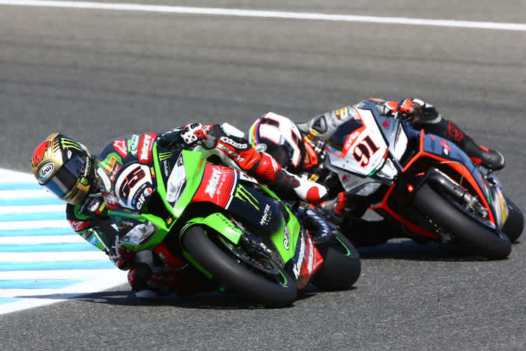 Jonathan Rea und Leon Haslam (91)