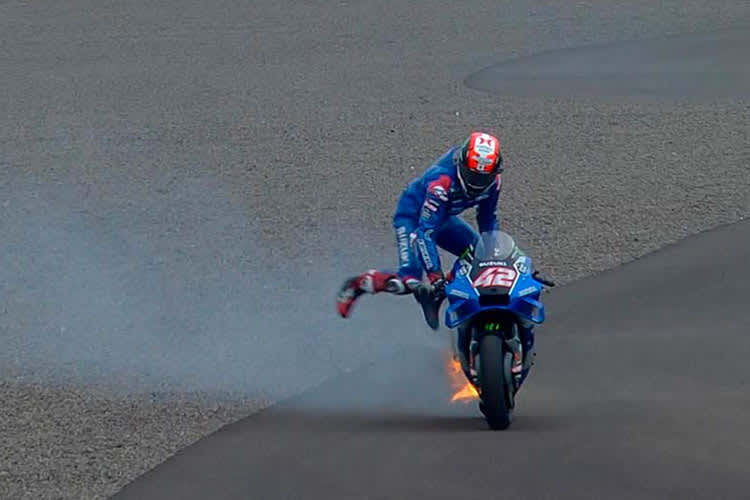 Alex Rins sprang im FP4 von seiner Suzuki