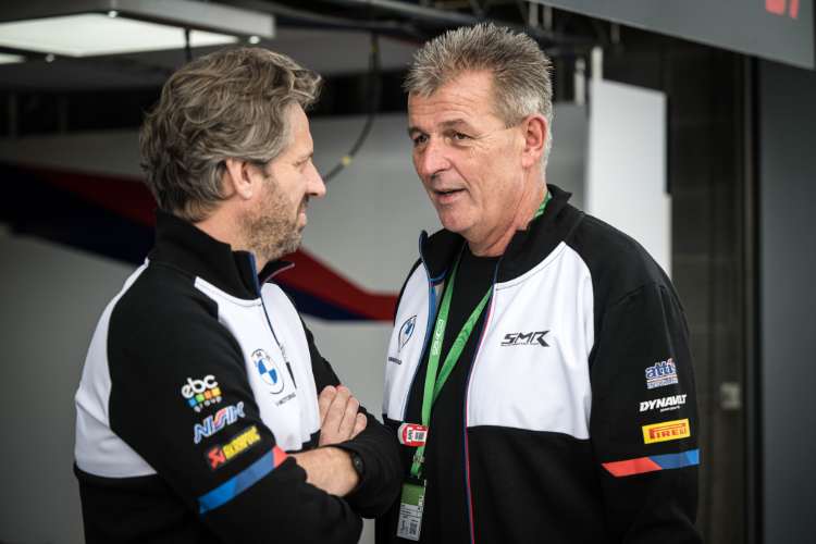 Die BMW-Manager Marc Bongers (li.) und Dr. Markus Schramm