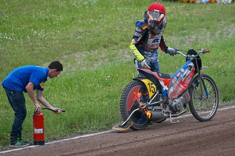 An diesem Ausfall von Michael Härtel in Herxheim war der Vergaser schuld