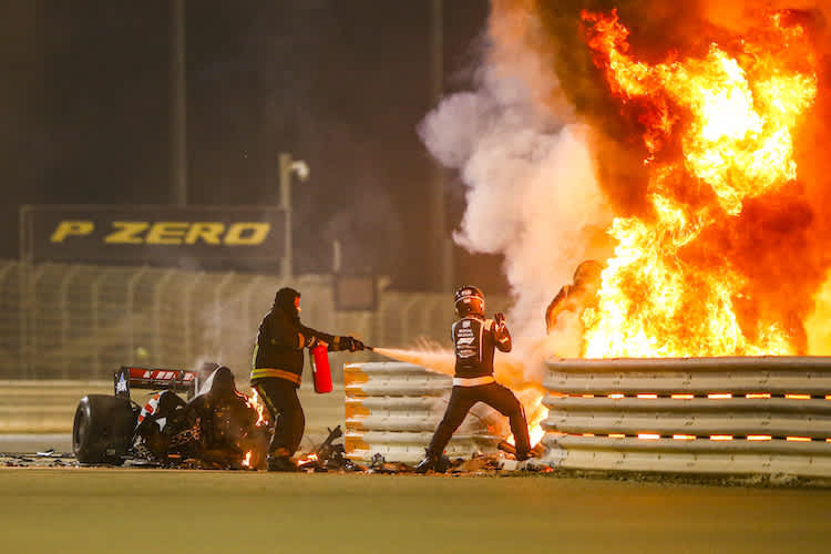 Romain Grosjean hat den Horrorcrash gut verarbeitet