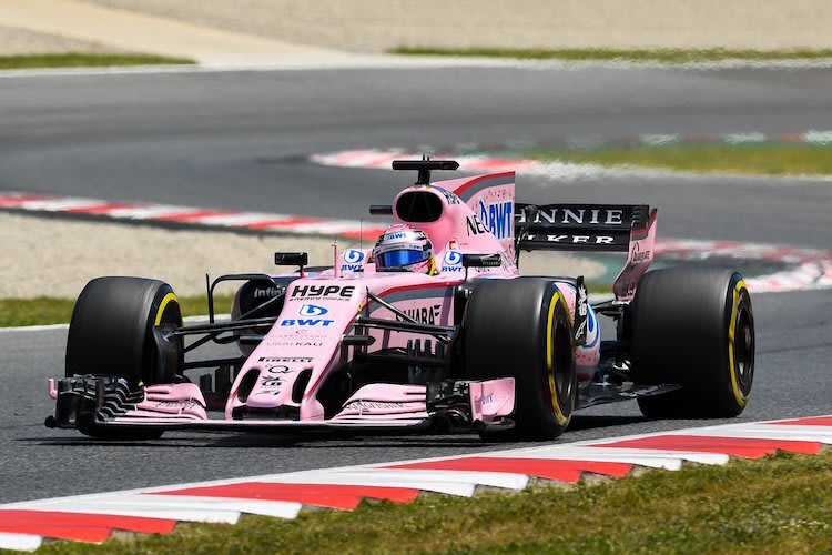 Sergio Pérez in Barcelona: Startnummer kaum zu lesen