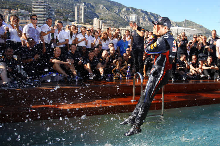 Sebastian Vettel nach seinem Monaco-Sieg 2011