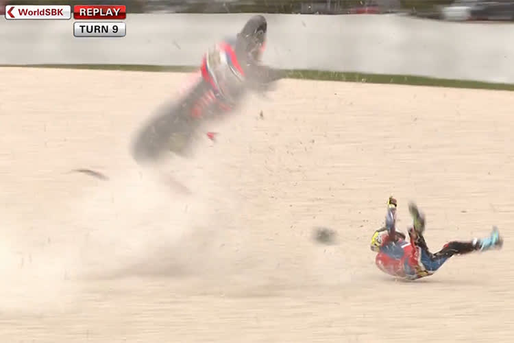 Alvaro Bautistas Sturz sah schlimmer aus, als er war