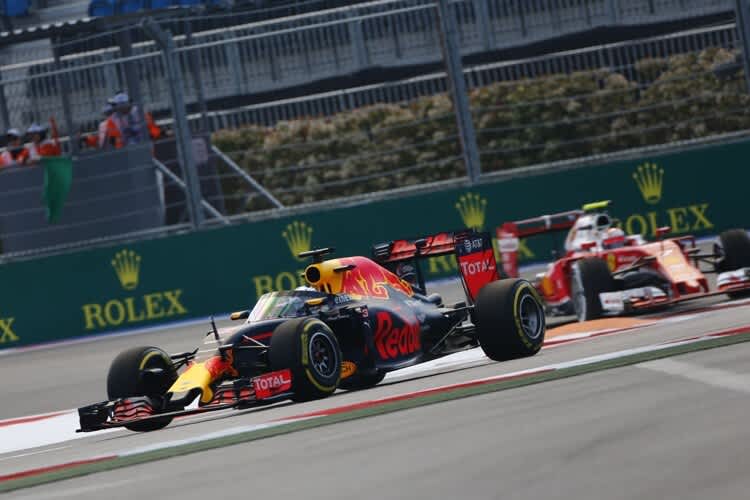 Red Bull probierte in Sotschi den Aeroscreen am Wagen von Daniel Ricciardo aus