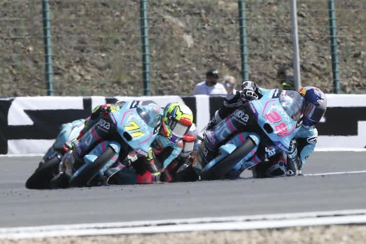 Maximo Quiles (#28) kämpfte auch mit Teamkollege Dennis Foggia (#71)