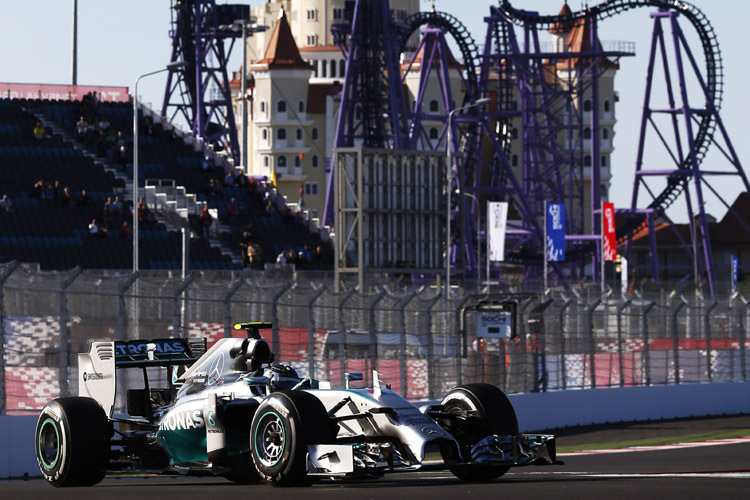 Nico Rosberg beendete das erste freie Training in Sotschi mit 1:42,311 min als Schnellster