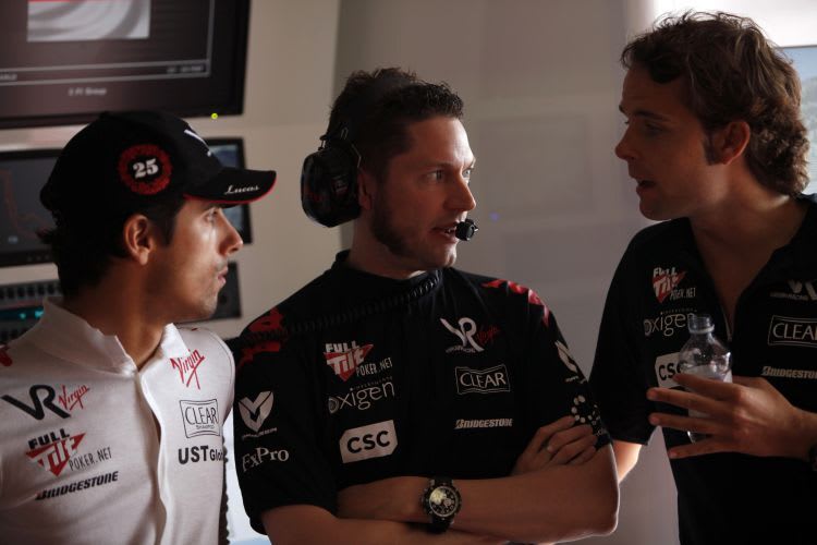 Andy Soucek (re.) kam bei Virgin nicht zum Fahren