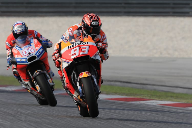 Marc Márquez und Andrea Dovizioso kämpften bis zum Schluss um den Titel