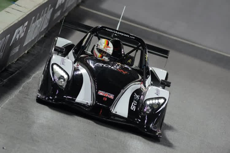 Sebastian Vettel beim Training in London