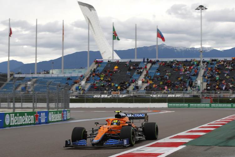 Lando Norris auf dem Weg zu seiner ersten Pole-Position